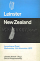 Leinster v New Zealand 1972 rugby  Programme